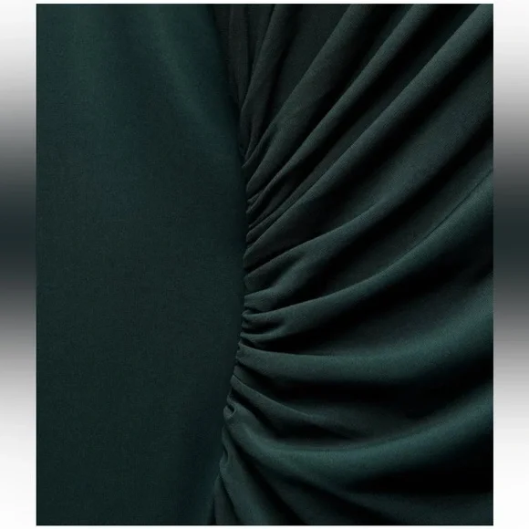 ZARA DRAPED MIDI DRESS - Picture 4 of 4